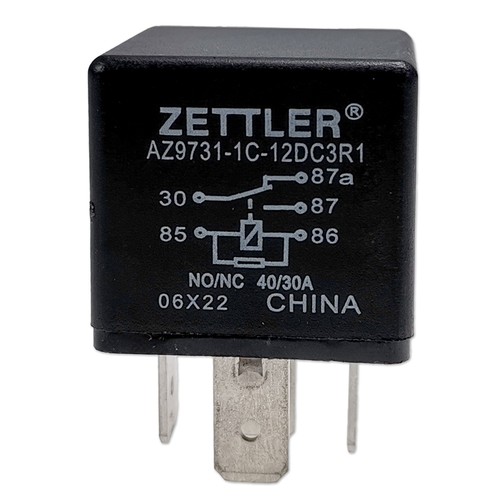 Relais 12v 30a polig mini - 40/30a,