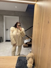 Echtpelz Blaufuchs Mantel Dick