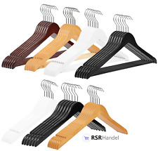 5-200x Kleiderbügel Holz Holzbügel Holzkleiderbügel Schwarz Braun Weiß Natur NEU