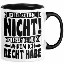 Lustige Tasse Besserwisser Mit Spruch Ich Diskutiere Nicht Ich Erkläre Nur Warum