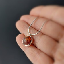 Silber Halskette mit echtem