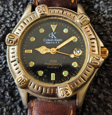 Calvin Klein 1500 Professional Herren Armbanduhr Armband Uhr Braun Defekt?