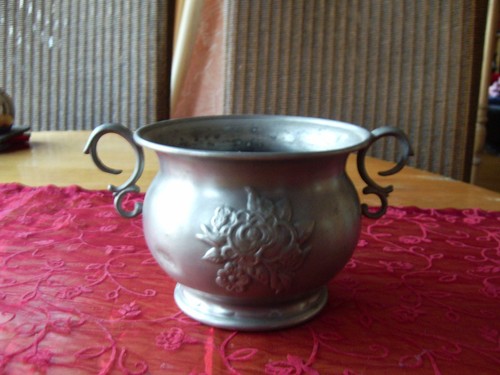 Zinn vase mit stempel - zinn,