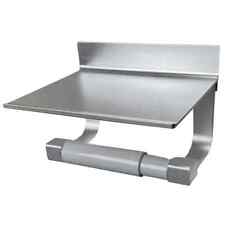Toilettenpapierhalter Klopapierhalter WC ohne Bohren + Ablage Aluminium silber