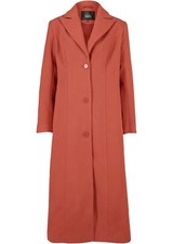 Neu Ausgestellter Maxi-Mantel Gr. 36 Zimtrot Damenmantel Maxi-Jacke Parka