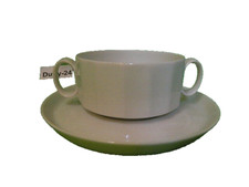 Suppentasse 2 tlg Polygon weiß  kein Hotelgeschirr  von Rosenthal