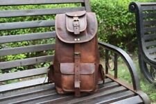 Herren Beste Ledertasche Rucksack Backpack Reise Echt Schulter Vintage 16 Zoll