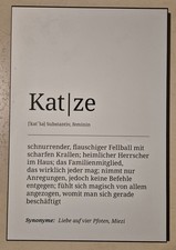 Tolles Bild mit lustiger Definition Katze