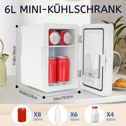 Weiß mini led kühlschrank - 6l,