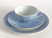 Arzberg 2000 Bastdekor Blau Teegedeck 3-tlg. #2 Top Zustand Gedeck Löffelhardt