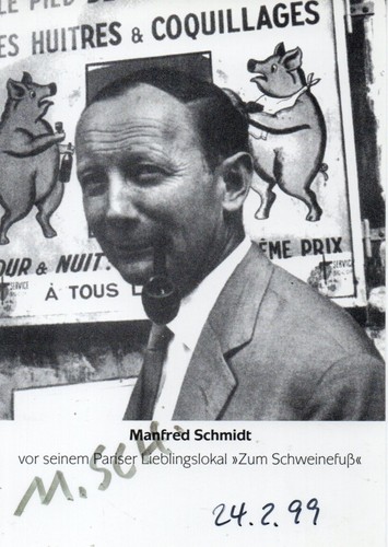 Autogramm manfred schmidt - autogramm,