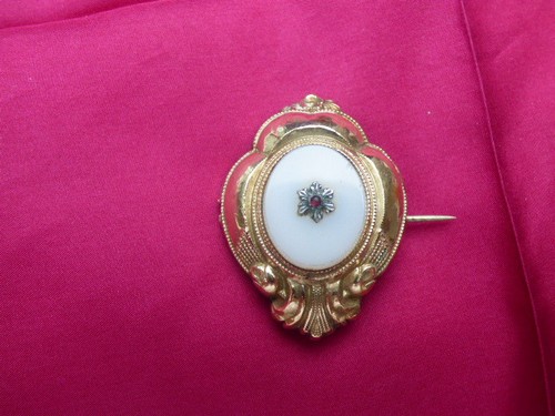 Biedermeier brosche schaumgold - biedermeier,