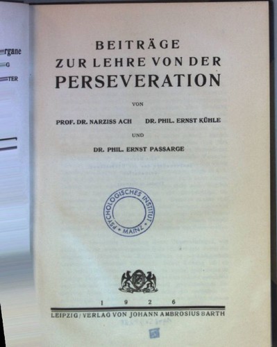 Zeitschrift für psychologie - zeitschrift,