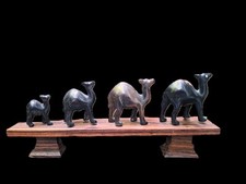 Kamelkarawane Holz Figurine