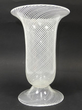 Große Fadenglas Vase ca. 1900