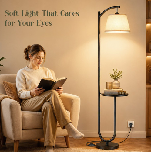 Stehlampe mit tisch dimmbar - tisch,