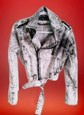 Vintage Jeansjacke Bikerstil