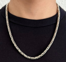 Königskette Massiv Rund 925er echt Silber 60 cm 5 mm Halskette König Silberkette