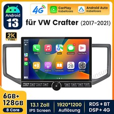13.1" Carplay Android 14 Autoradio für VW Crafter 2017- 2021 GPS Nav SWC 6G+128G