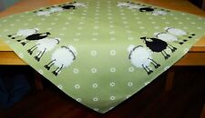 Tischdecke schwarzes Schaf grün-weiß-schwarz Läufer Kissen Leinenoptik 383