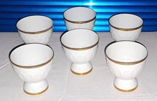 K&A Krautheim Selb Bavaria Porzellan Kaffeebecher mit Goldrand - 6 Stück