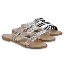 Damen Pantoletten Sandalen