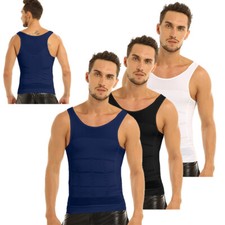 Herren Unterhemd Bauchweg Shapewear Bodyshaping Weste Shirt Körperformer Tops