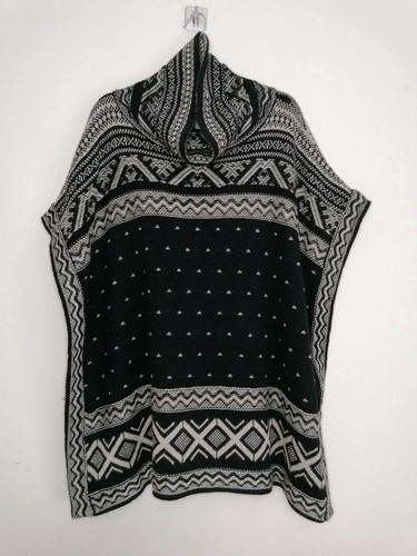 Monsoon schwarzer strickponcho - schwarzer,