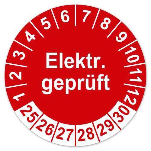 Prüfplaketten elektr - prüfplaketten,