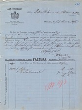 Alte Rechnung,"Aug. Ostermaier, München" 17.03.1890