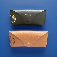 2x Ray-Ban Brillenetui Schwarz Und Cognac Braun Für Sonnenbrille Bzw. Brillen