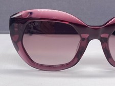 Tods Sonnenbrille Damen Rot Lila Oval Cat Eye Diamond cut TO 144