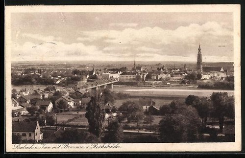 Ansichtskarte simbach inn - ansichtskarte, a.