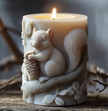 Handmade Duftkerzen Weihnachten/ Herbst Eichhörnchen