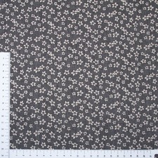 Blüten druckstoff weiß grau - weiß,