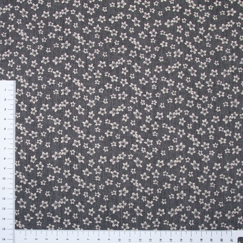 Blüten druckstoff weiß grau - druckstoff,
