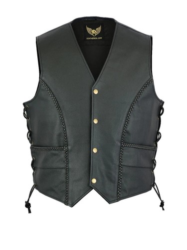Klassische biker lederweste - biker,
