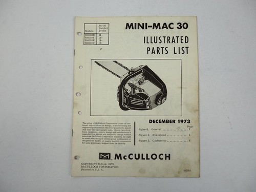 Mcculloch minimac30 chain saw - chain,