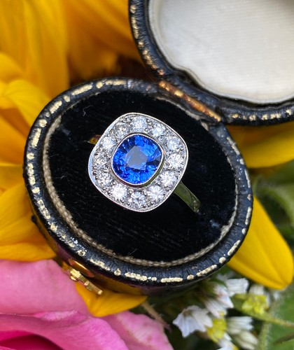 Vintage saphir und diamant - saphir,