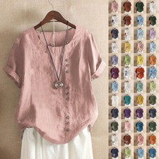 Damen shirt sommer leinen - t-shirt,