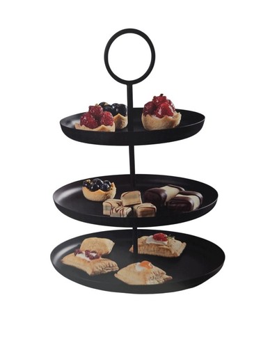 Obst etagere schwarz - schwarz, metall