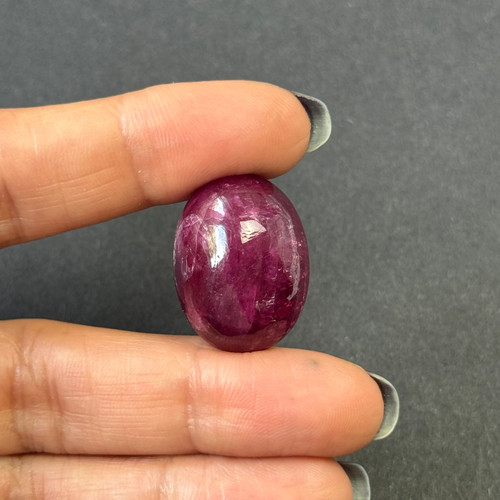Granat red rubin - rubin, oval