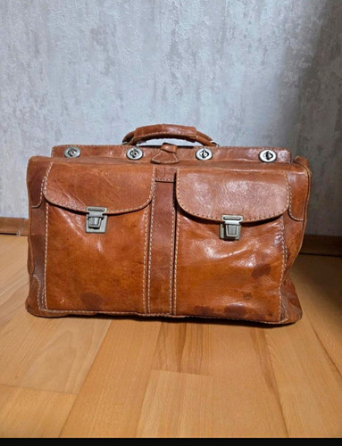 Braune leder aktentasche mit - braune,