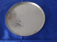 Deko teller metall silber - 2,
