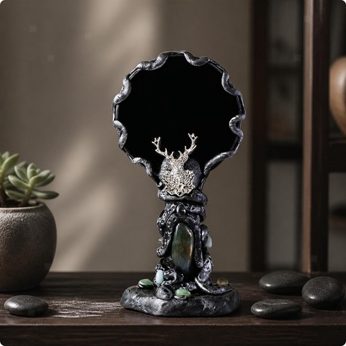 Obsidianspiegel mit