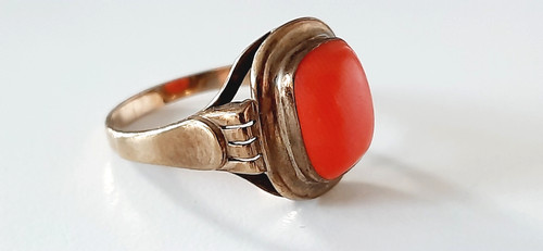Gold ring art deco - deco, 333