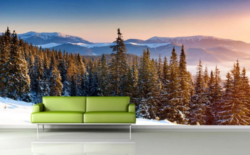 Schnee wald h250 tapete - 3d,