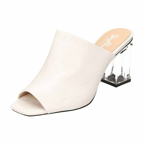 Weiße peeptoe leder sandalen - weiße,
