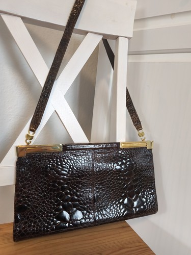 Vintage lederhandtasche braun - lederhandtasche,