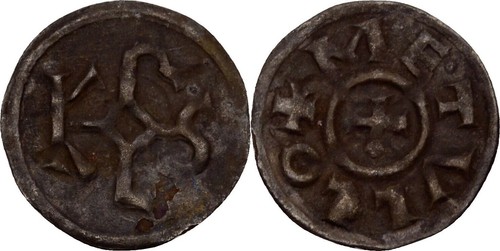 Karolinger melle denar 864 - karolinger,